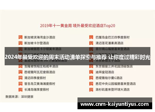 2024年最受欢迎的周末活动清单探索与推荐 让你度过精彩时光