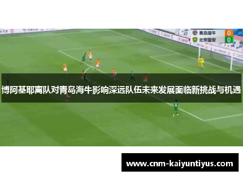 博阿基耶离队对青岛海牛影响深远队伍未来发展面临新挑战与机遇